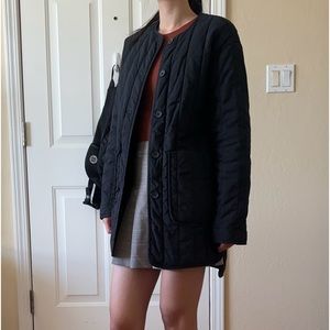 Everlane black quilted jacket